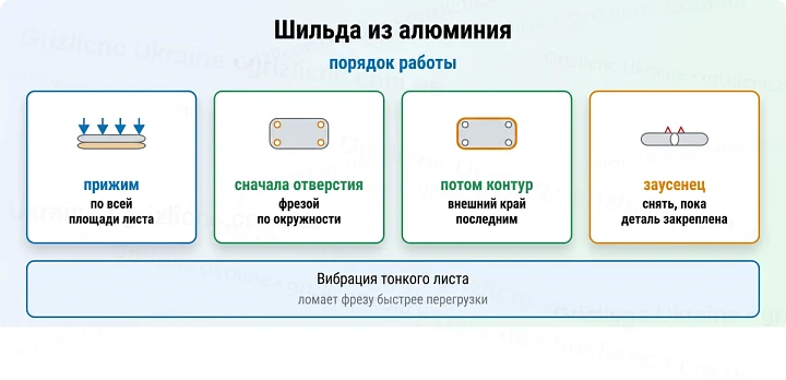 Шильда из алюминия: порядок работы