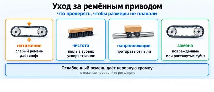 Уход за ремённым приводом: что проверять, чтобы размеры не плавали