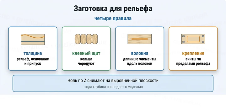 Заготовка для рельефа: четыре правила