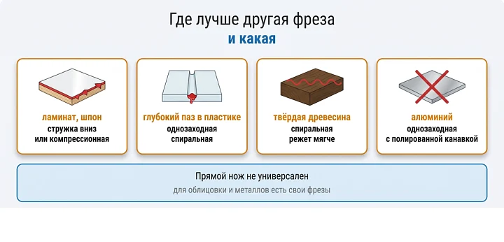 Где лучше другая фреза: и какая