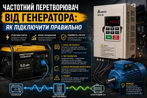Будет ли работать частотный преобразователь для электродвигателя от генератора