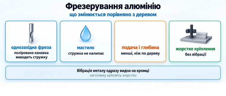 Фрезерування алюмінію: що змінюється порівняно з деревом