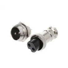 Разьем авиационный GX16 2pin - набор мама + папа