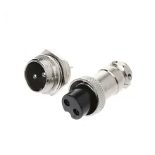 Разьем авиационный GX16 2pin - набор мама + папа