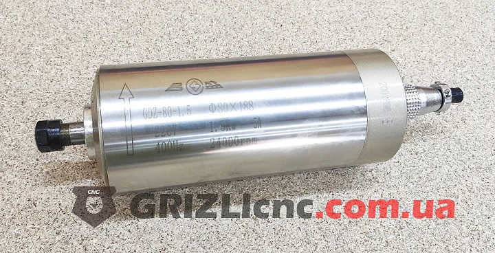 Шпиндель GDZ 1.5кВт 220В цанга ER11 водяное охлаждение (3 подшипника) | Фото: 1