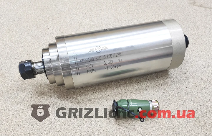 Шпиндель GDZ 3кВт 380В цанга ЕR20 водяное охлаждение (4 подшипника) | Фото: 1