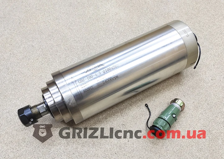 Шпиндель GDZ 4.5кВт 220В цанга ЕR20 водяное охлаждение (4 подшипника) | Фото: 1