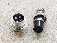 Разьем цилиндрический GX16 4pin  (мама+папа)