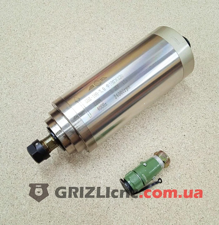 Шпиндель GDZ 3кВт 220В цанга ЕR20 водяное охлаждение (4 подшипника) | Фото: 1