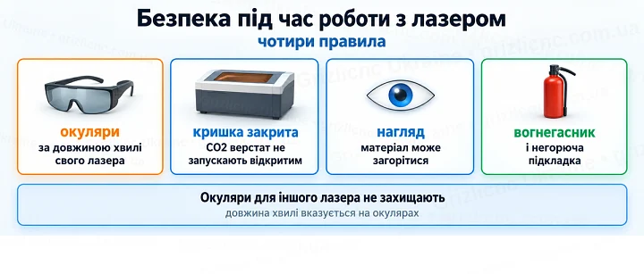 Безпека під час роботи з лазером: чотири правила