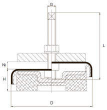 Виброопора LME 185мм M20 Нагрузка 5000кг - Фото: 4578