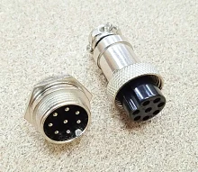Разьем цилиндрический GX16 8pin  (мама+папа)