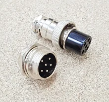 Разьем цилиндрический GX16 6pin (мама+папа)