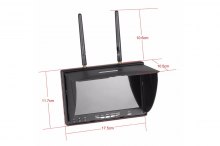 Дисплей FPV 7" Readytosky 800x480 DVR Diversity 5.8 ГГц без синего экрана с аккум. - Фото: 4264