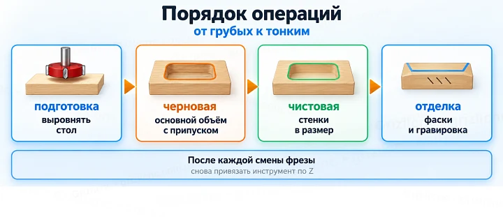 Порядок операций: от грубых к тонким Порядок операций: от грубых к тонким