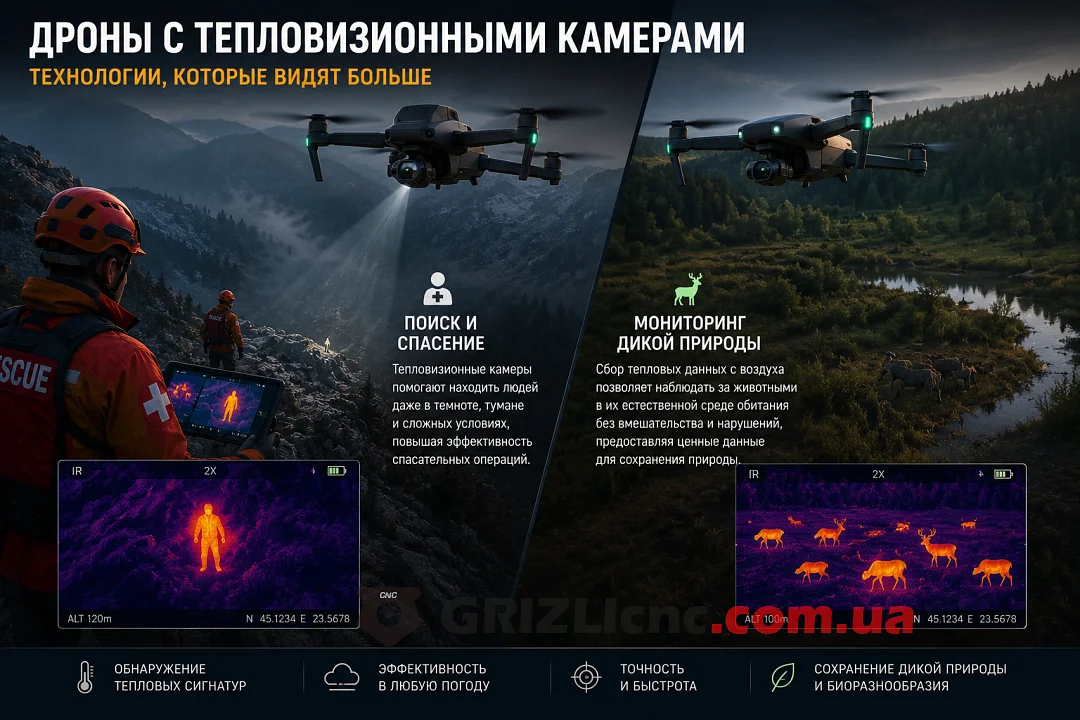 Аналоговая FPV тепловизионная камера для дрона в работе Аналоговая FPV тепловизионная камера для дрона в работе