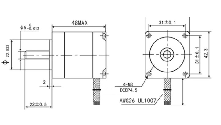 Nema17 0.55Nm 48мм